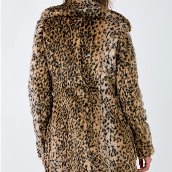 Princess Polly WINONA FAUX FUR LEOPARD COAT - Picture 2 of 8